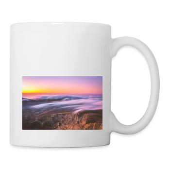Lever de soleil épique depuis le sommet du mont Olympe - Mug blanc - blanc - Droite