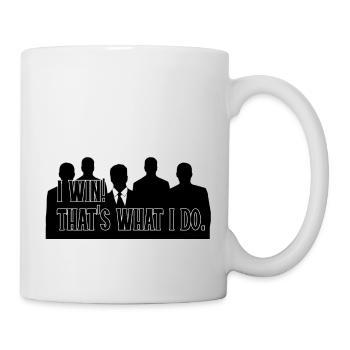 Je gagne, c’est ce que je fais ! Motivation Slogan Suit - Mug blanc - blanc - Droite