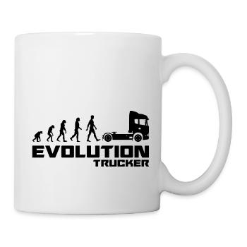 Evolution camion camion Camion Remorque - Mug blanc - blanc - Droite