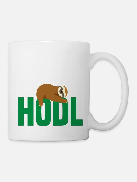 Fautier mit Bitcoin, Hodl - Tasse - Weiß