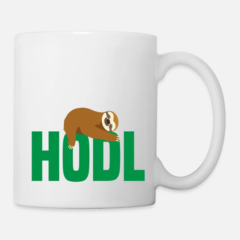 Fautier mit Bitcoin, Hodl - Tasse - Weiß
