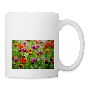 tulipes colorées - Mug blanc - blanc - Droite