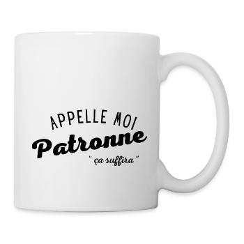 Appelle moi patronne ça suffira - Mug blanc - blanc - Droite