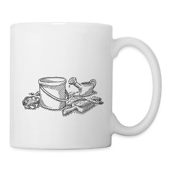 Sandkasten Spielzeug Symbol - Tasse - Weiß - Rechts
