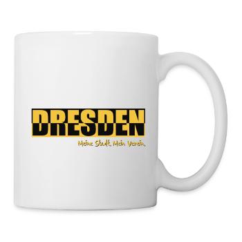 Dresden - Meine Stadt - Mein Verein - Fußball - Tasse - Weiß - Rechts