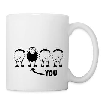 The black sheep that is you. be different - Mug - white - Right