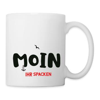 Moin Ihr Spacken - Tasse - Weiß - Rechts