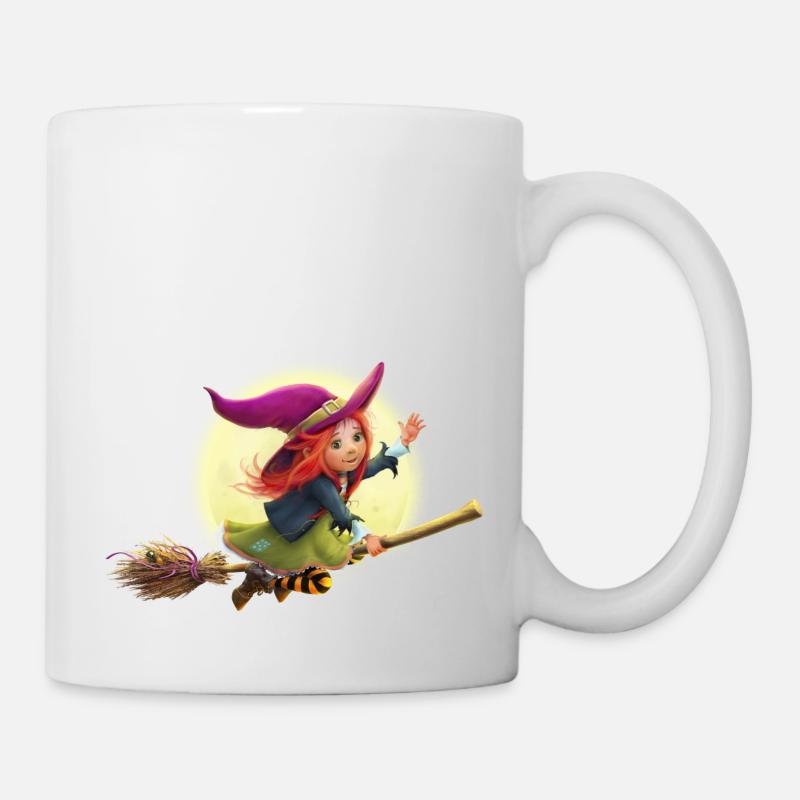 Die kleine Hexe Elfriede - Tasse - Weiß