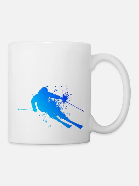 Skifahrer Freestyle Skifahrer Wintersport - Tasse - Weiß