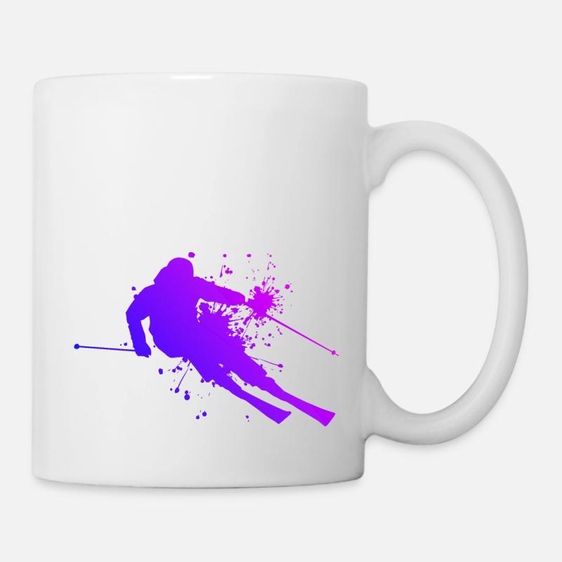 Ski Ski Ski Femmes Ski Cascade Ski - Mug blanc - blanc