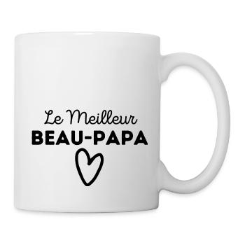 le meilleur beau papa coeur cadeau original - Mug blanc - blanc - Droite