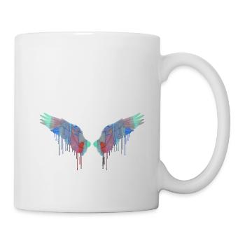 engelsflügel,flügel,angelwings,bunt,graffiti - Tasse - Weiß - Rechts