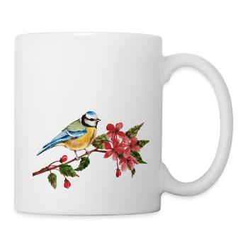Bunter Vogel - Tasse - Weiß - Rechts