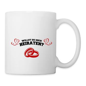 Willst du mich Heiraten? - Tasse - Weiß - Rechts