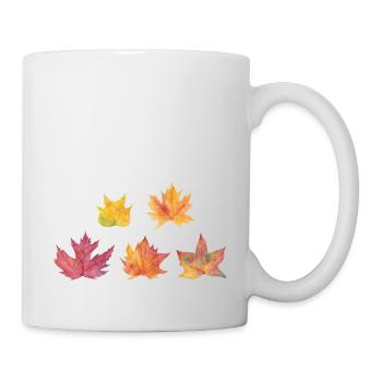 Herbstlaub - Tasse - Weiß - Rechts