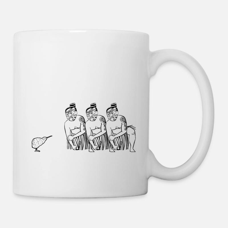 Maori with Kiwi - Mug - white