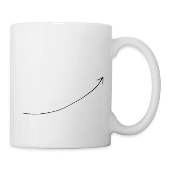 Pfeil gebogen Pfeile Symbol zum selbst gestalten - Tasse - Weiß - Rechts
