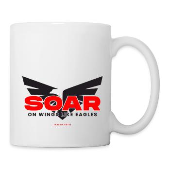 Envolez-vous sur des ailes comme des aigles - Ésaïe 40:31 - Mug blanc - blanc - Droite