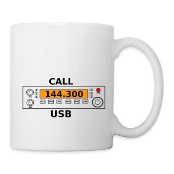 Funkruf 144.300 Mhz Amateurfunk - Tasse - Weiß - Rechts