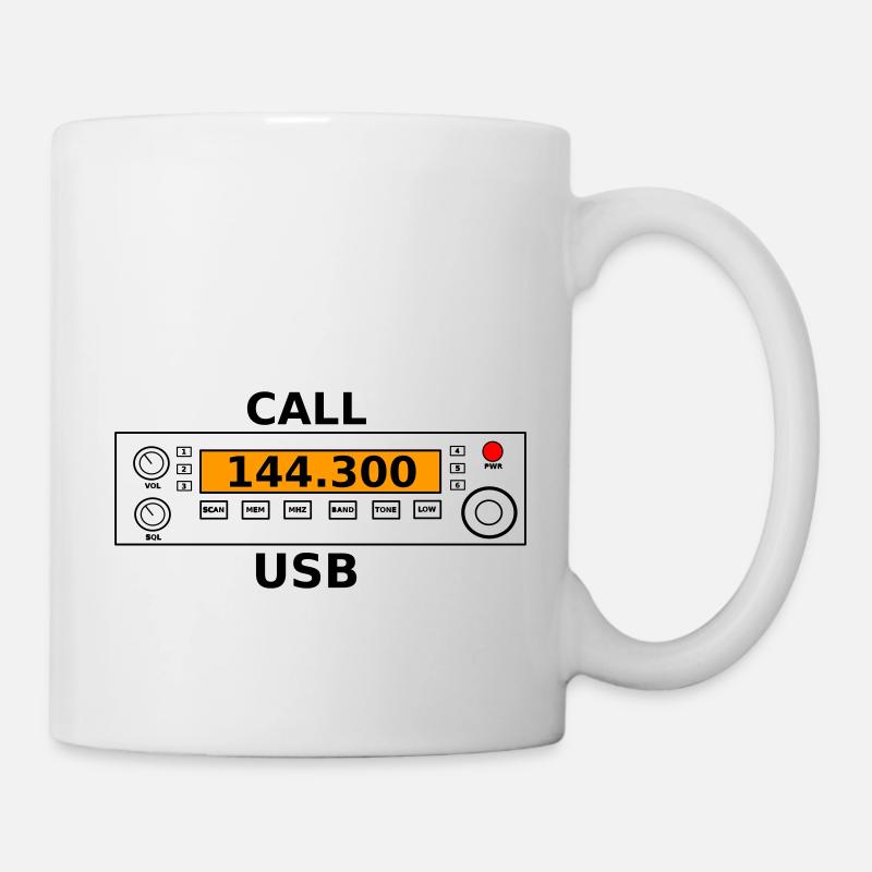 Funkruf 144.300 Mhz Amateurfunk - Tasse - Weiß