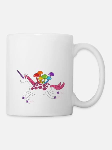 Licorne avec champignons sur le dos Shroomicorn - Mug blanc - blanc
