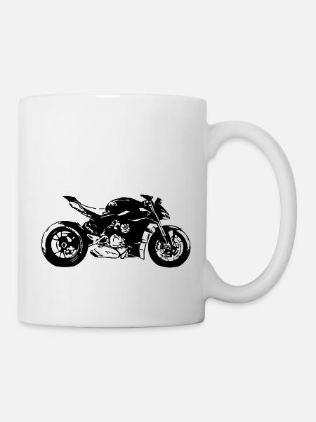moto roadster - Mug blanc - blanc