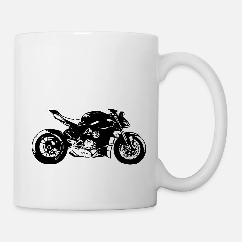 moto roadster - Mug blanc - blanc