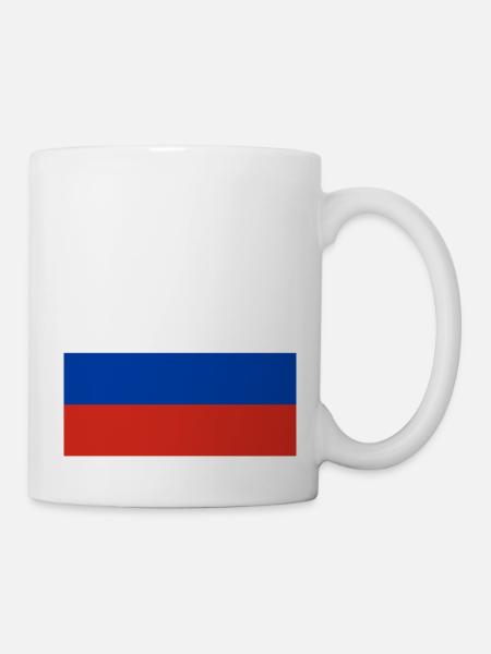 Russische Flagge - Tasse - Weiß