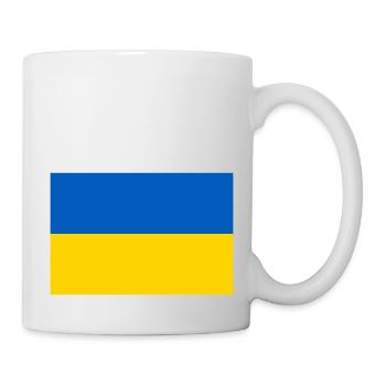 Drapeau Ukraine / Ukraine flag - Mug blanc - blanc - Droite