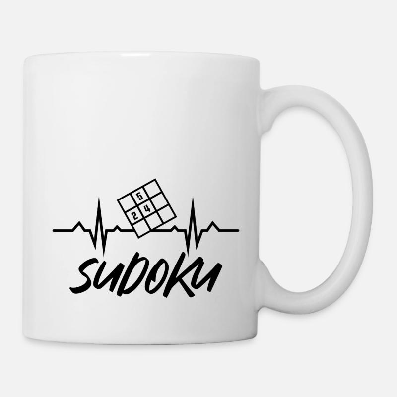 Idée cadeau De Sudoku cool pour le café des fans de logique - Mug blanc - blanc