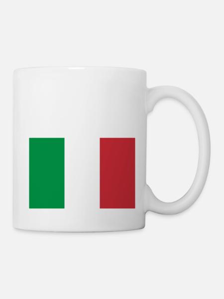 Flagge Italien / Italienische Flagge - Tasse - Weiß