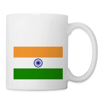 Flagge Indien / Indische Flagge - Tasse - Weiß - Rechts