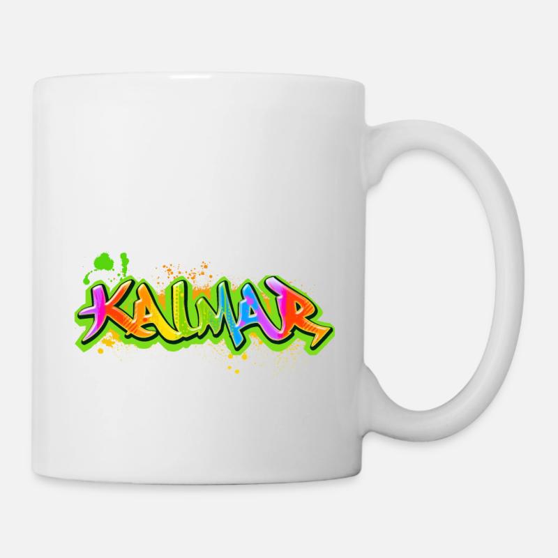 Kalmar Schweden Sverige Graffiti - Tasse - Weiß