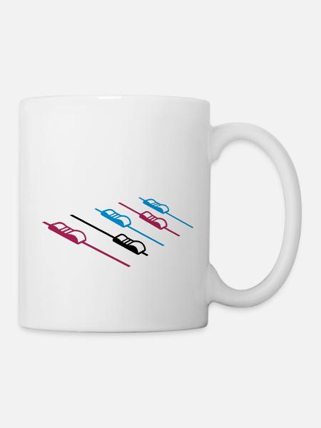 DJ Musik Mischpult - Tasse - Weiß