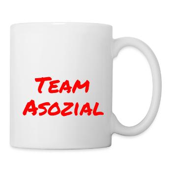 Team Asozial - Tasse - Weiß - Rechts
