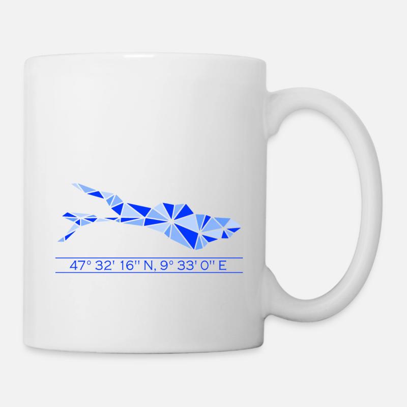 Lake Constance | Coordinates | Blue - Mug - white