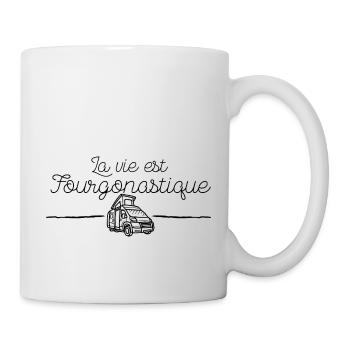 La vie est Fourgonastique humour Fourgon aménagée - Mug blanc - blanc - Droite