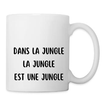 dans la jungle la jungle est une jungle - Mug blanc - blanc - Droite