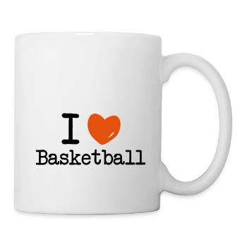 j'aime basket-ball - Mug blanc - blanc - Droite