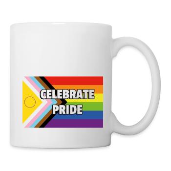 Inclusive Pride Progress Flag CELEBRATE PRIDE - Mug - white - Right