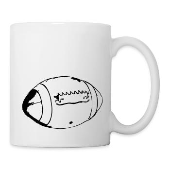 Amerikanischer Football amerikanisch Vektor Stolz - Tasse - Weiß - Rechts