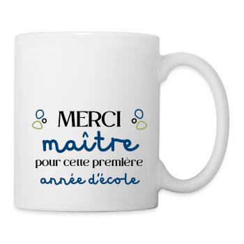 Merci maître pour cette première année d'école - Mug blanc - blanc - Droite