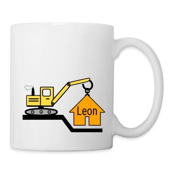 Excavatrice - Mug blanc - blanc - Droite