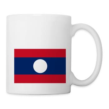 Flagge von Laos - Tasse - Weiß - Rechts