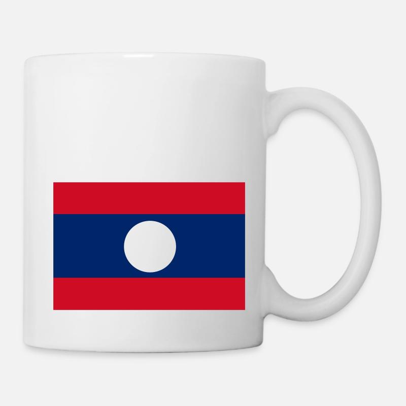 Flagge von Laos - Tasse - Weiß
