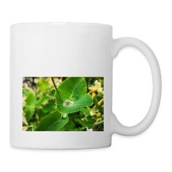 Water pearl in leaf - Mug - white - Right