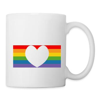drapeau arc-en-ciel de la fierté - Mug blanc - blanc - Droite