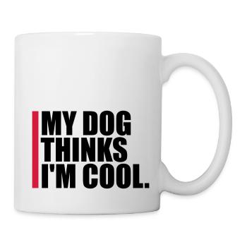 Dog thinks in the cool - Mug - white - Right