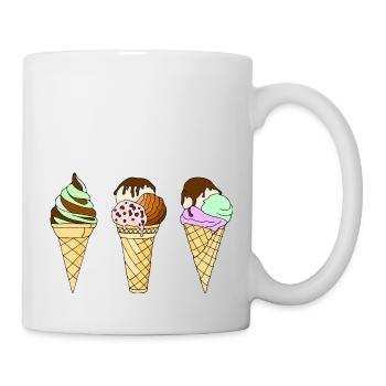 Eis - Tasse - Weiß - Rechts