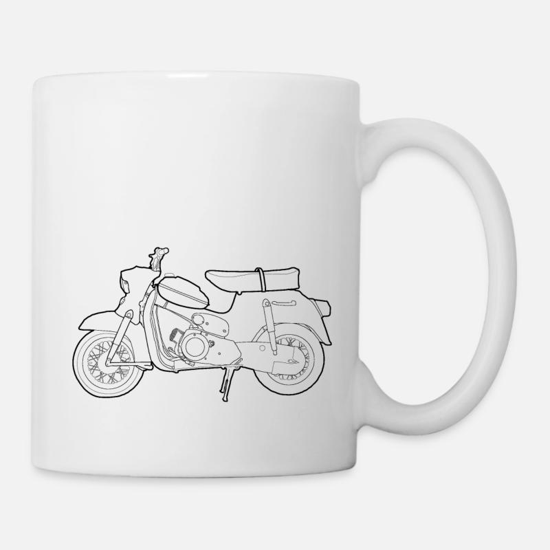 DS50 / Schwalbenfahrer / Ostalgie / Mofa Oldtimer - Tasse - Weiß